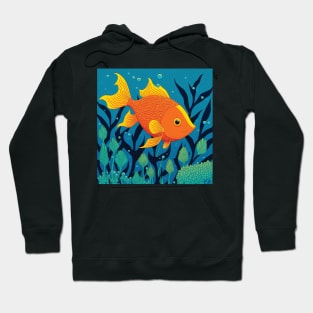 Cute Goldfish Illustration Hoodie